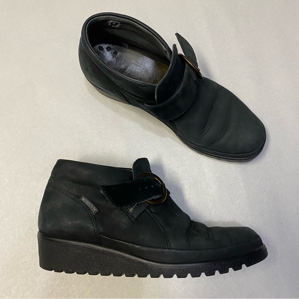 Mephisto Women’s Shootie Boots Booties Size 6 Wedge Air Jet Nubuck Leather